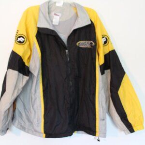 2 Fast 2 Furious Racing Champions Jacket XL Black Gray Yellow 2000s Windbreaker